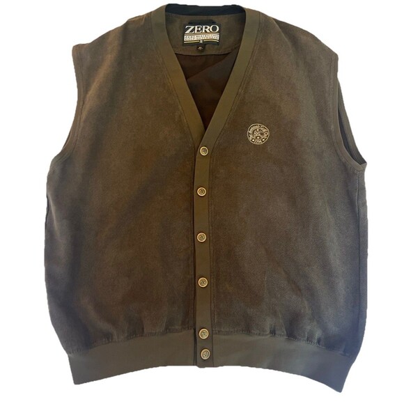 Zero Restriction Vest Men XL Black Button Up Golf Outerwear Savannah Golf Club - Picture 1 of 10